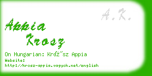 appia krosz business card